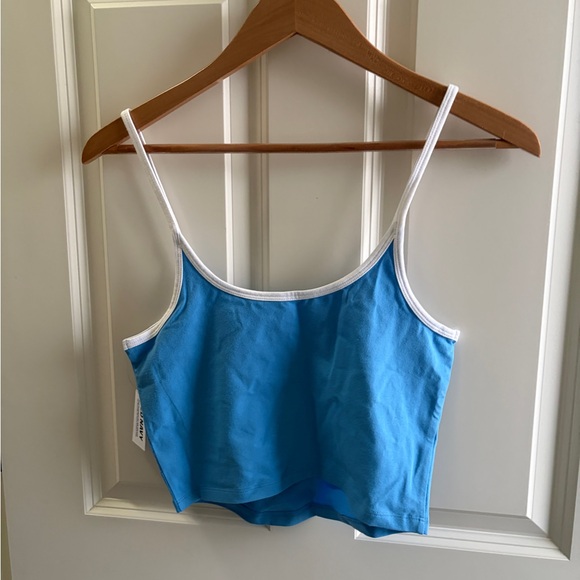 Old Navy Blue Cropped Tank with White Trim size M. Unlined. Sold out online - Picture 6 of 10